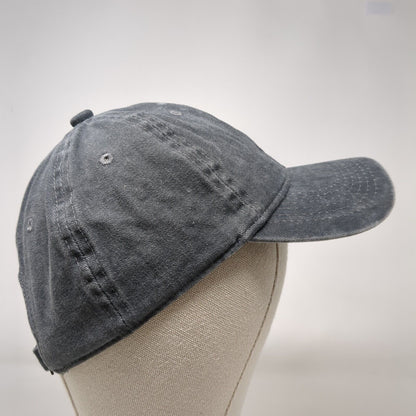 Unbranded Slideback Hat Gray One Size Adjustable Vented Holes 6 Panel Blank