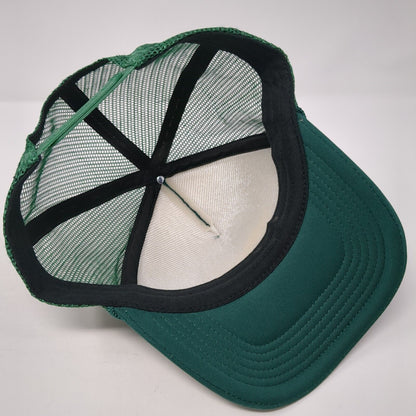 Don't Feed The Bears Snapback Rope Trucker Hat Green One Size Mesh Back