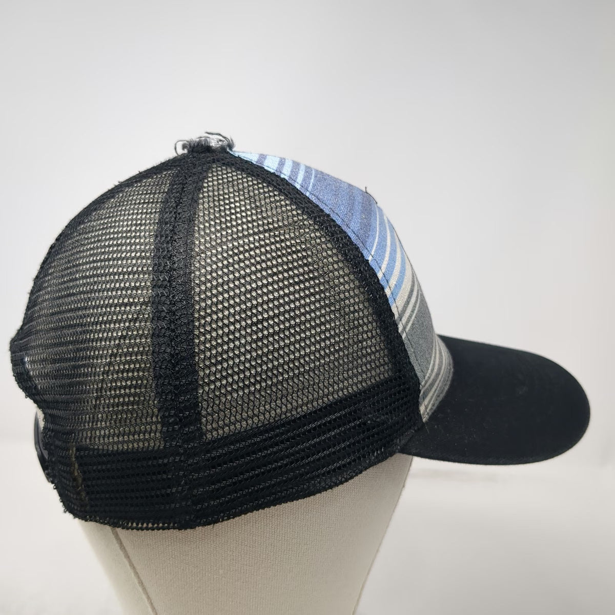 GSI Padre Island Texas Crab Stripe Trucker Hat Black Blue White Gray One Size