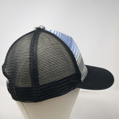 GSI Padre Island Texas Crab Stripe Trucker Hat Black Blue White Gray One Size