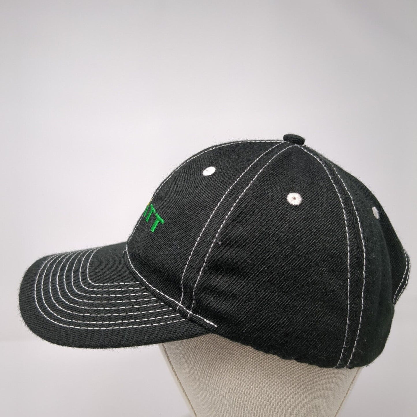 Platt Slideback Hat Black One Size Embroidered Solid 6 Panel Outdoor