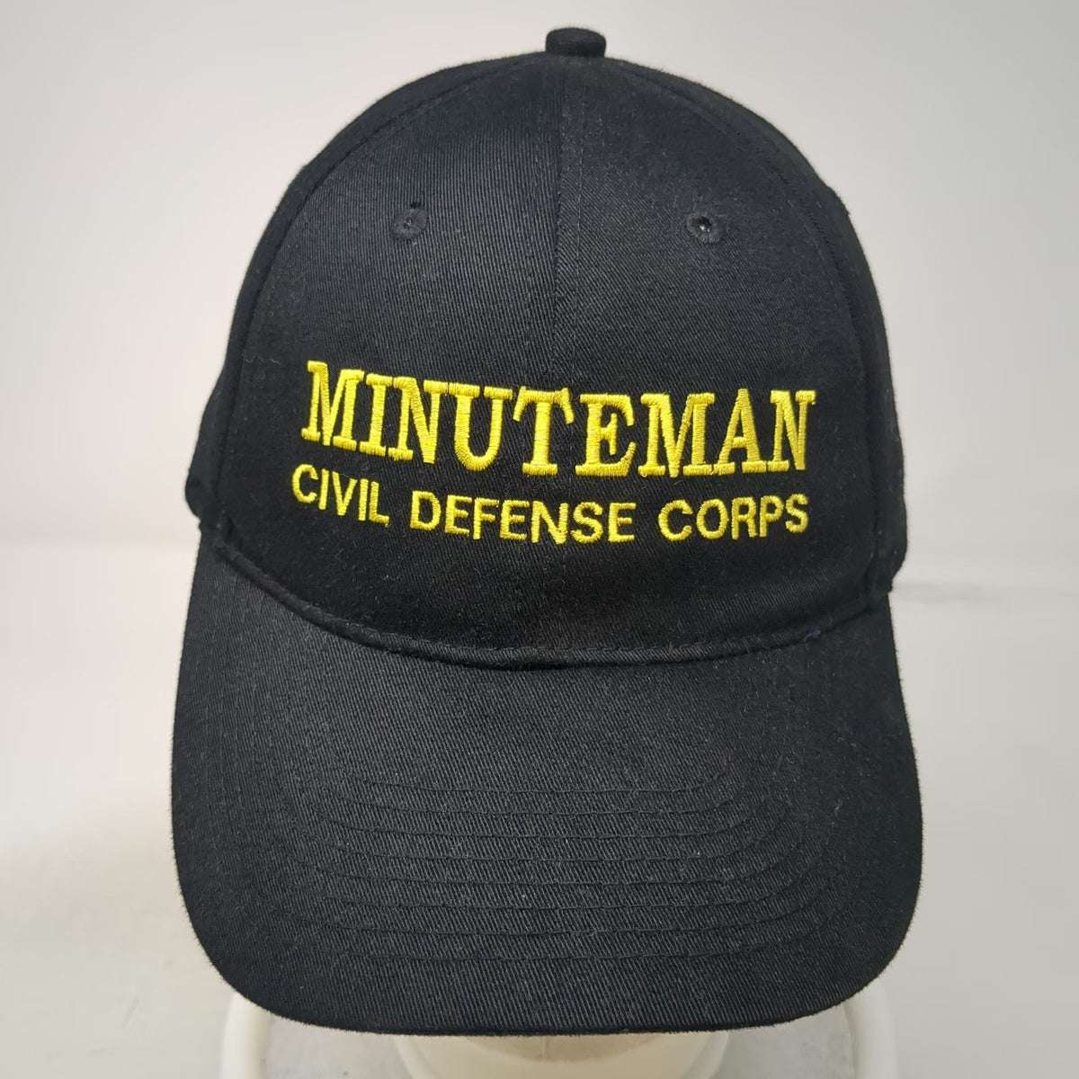 Otto Baseball Cap Black One Size Minuteman Civil Defense Corps Embroidered Hat