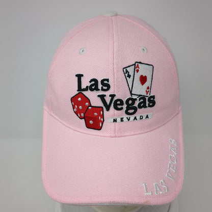 Las Vegas Nevada Strapback Hat Pink One Size Adjustable Embroidered Best Vina
