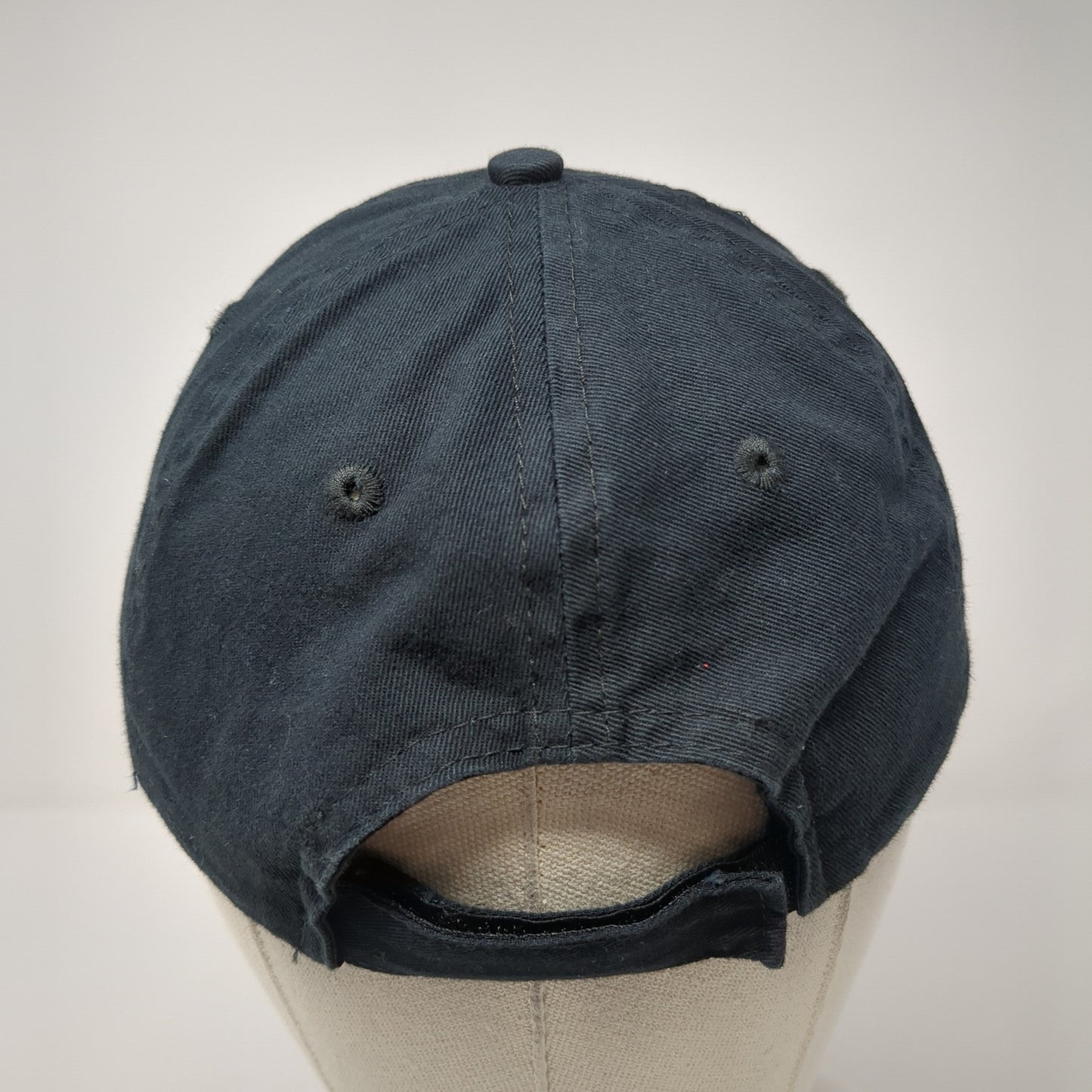 Team Deeper Strapback Hat Black Graphic Spell Out Logo 100% Cotton Adjustable