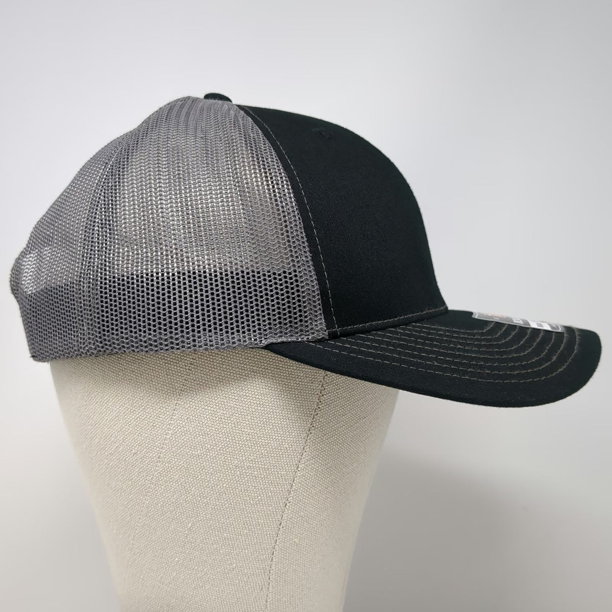 Richardson Trucker Hat Black One Size GoAutoRanch AR Logo Snapback Mesh 112