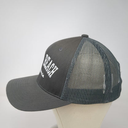 Gray Trucker Hat One Size Laguna Beach California Mesh Back Snapback Embroidery