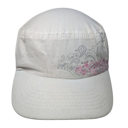 Unbranded Cadet Army Cap White One Size Stretch Lightweight Paisley Print