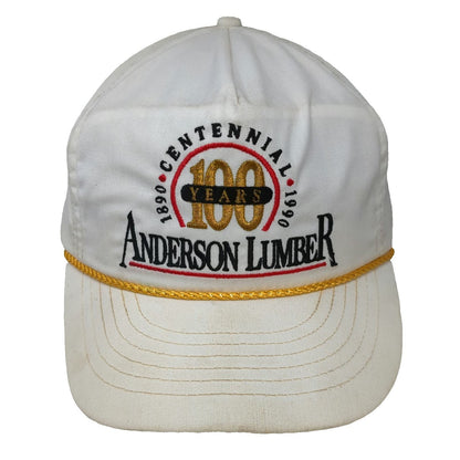 Ownco 5 Panel White One Size Snapback Hat Anderson Lumber 100 Years Centennial