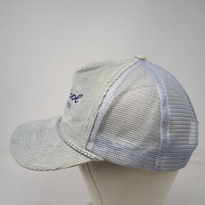 Nissin Thiokol Corporation Trucker Hat Gray One Size Corduroy Rope Snapback