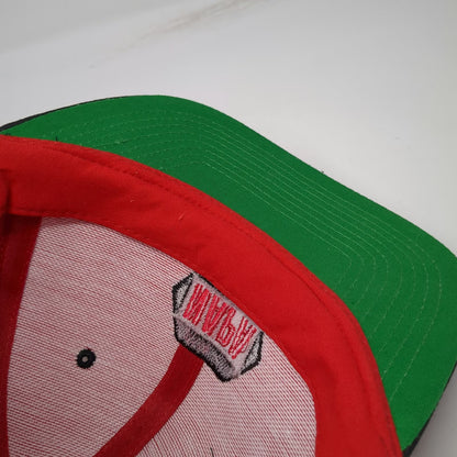 NAPA Snapback Hat Red Black One Size Green Underbrim Structured Baseball Cap