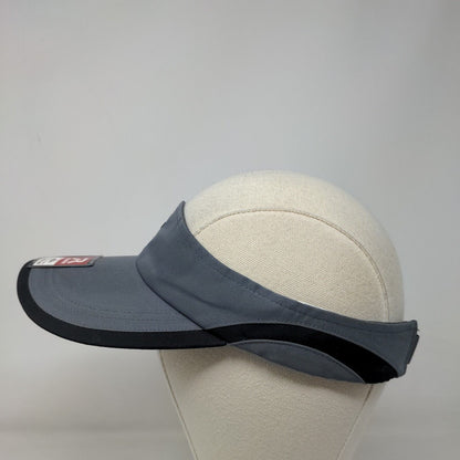 Richardson Reactive Men's Strapback Sun Visor Hat Gray Embroidered IV Logo