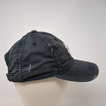 Daisy Flower Slideback Hat Blue One Size Adjustable Embroidered 6 Panel