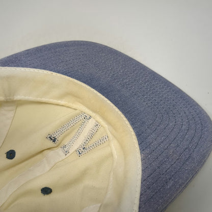 RVCA Baseball Cap Beige One Size Leather Strapback VA Logo Felt Applique Hat