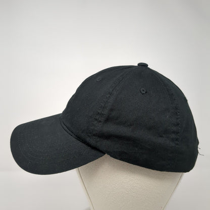 BIG X Strapback Hat Black One Size Adjustable Vented Holes 6 Panel Blank Cotton