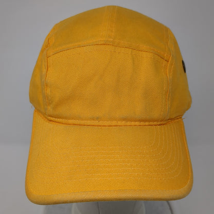 KB ETHOS Slideback 5 Panel Hat Yellow One Size Adjustable Leather Strap