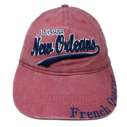 Lucky 7 Baseball Cap Red Blue White One Size New Orleans Louisiana Strapback Hat