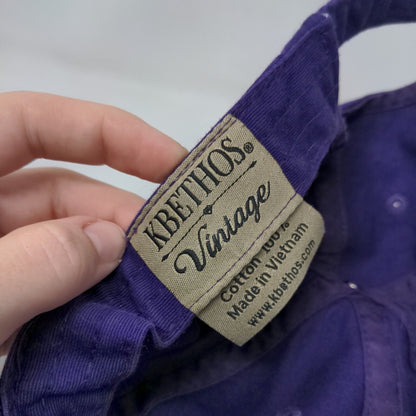 KB Ethos Vintage Since 2001 Slideback Hat Purple One Size Adjustable Distressed