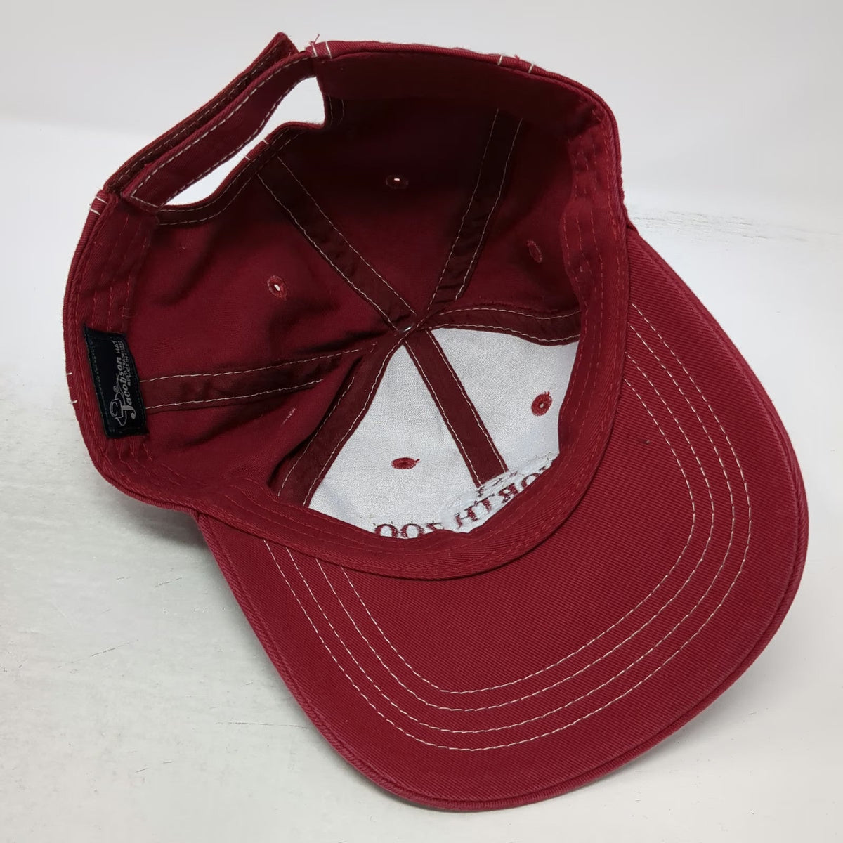 Jacobson Hat Baseball Cap Red One Size Ft Worth Zoo Patch Contrast Stitching