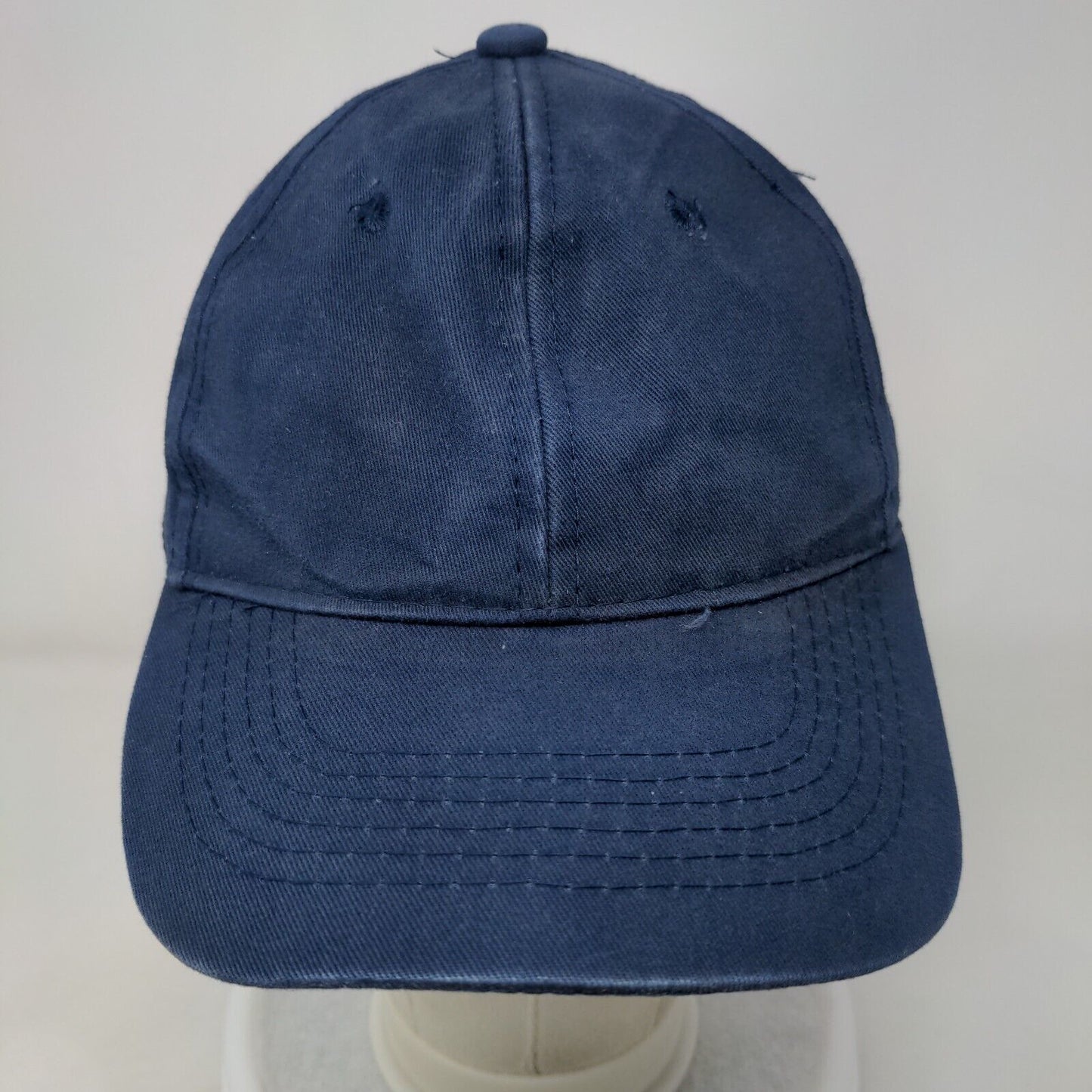 George Strapback Hat Blue One Size Adjustable Vent Holes 6 Panel Blank