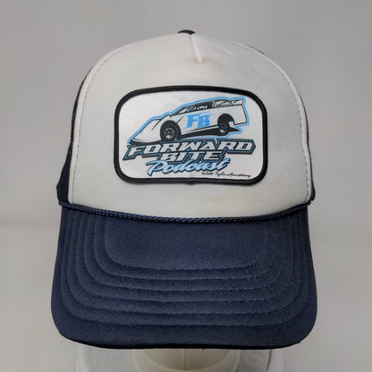 Forward Bite Podcast Snapback Mesh Back Rope Trucker Hat Blue OSFM Otto