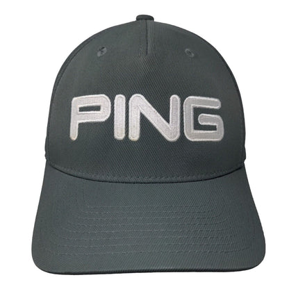 PING Fitted Hat Gray L-XL Embroidered Sensorcool Vented Holes 5 Panel