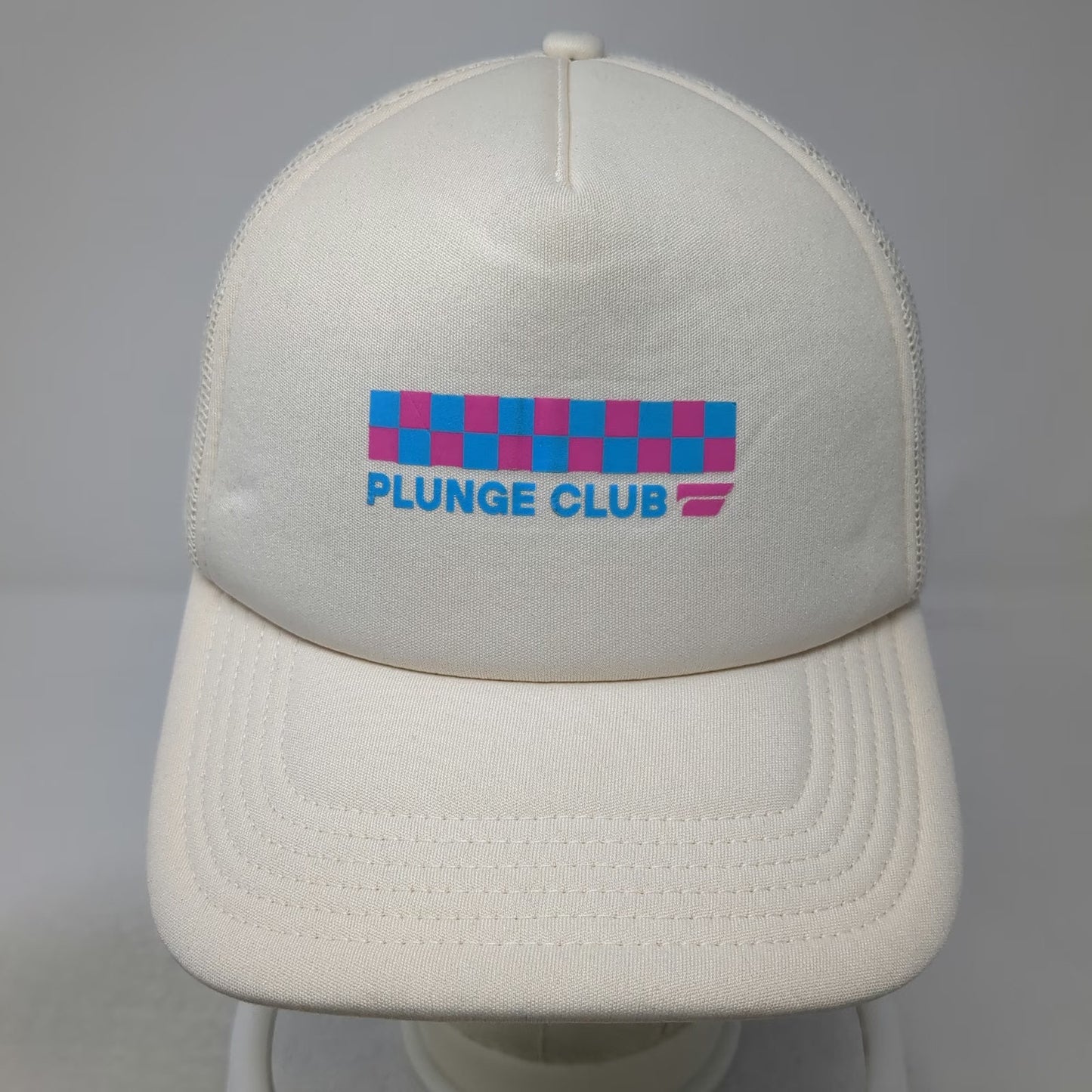 AS Colour Trucker Hat Beige One Size Mesh Back Foam Front Plunge Club Snapback