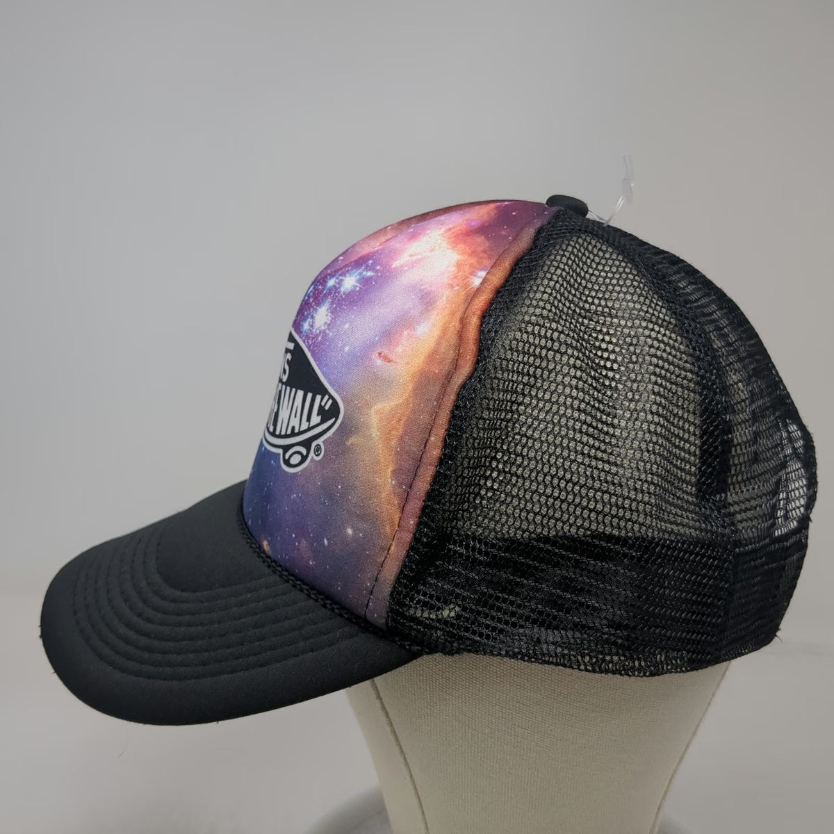 Vans Trucker Hat One Size Black Purple Galaxy Print Skateboard Logo Snapback