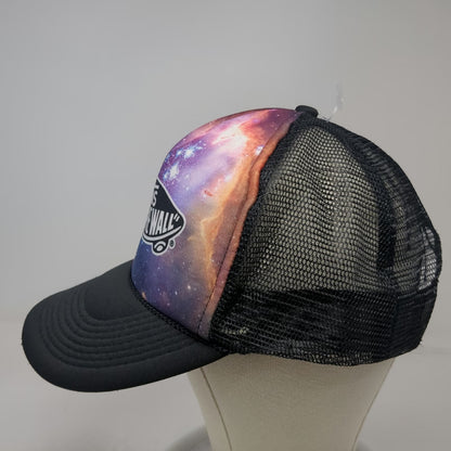 Vans Trucker Hat One Size Black Purple Galaxy Print Skateboard Logo Snapback
