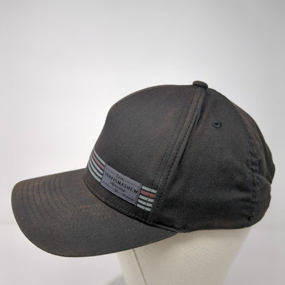 Travis Mathew Snapback Hat Black One Size Striped Flexfit 110 Patch