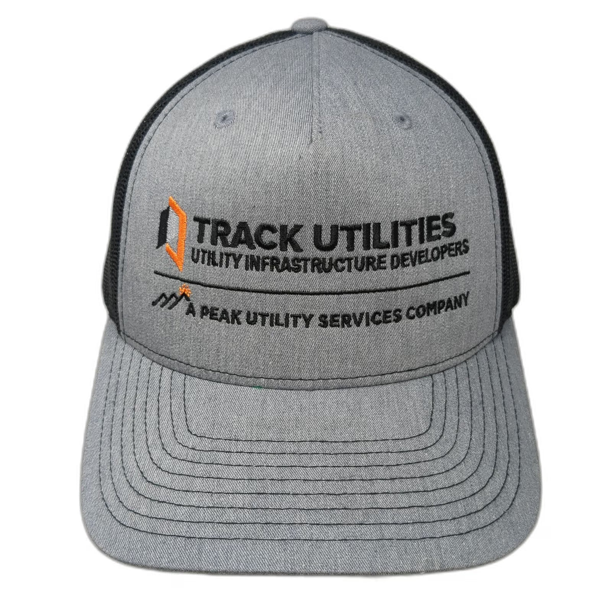 Richardson Trucker Hat Gray One Size Track Utilities Mesh Back Snapback Cap