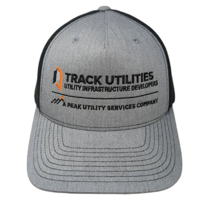 Richardson Trucker Hat Gray One Size Track Utilities Mesh Back Snapback Cap