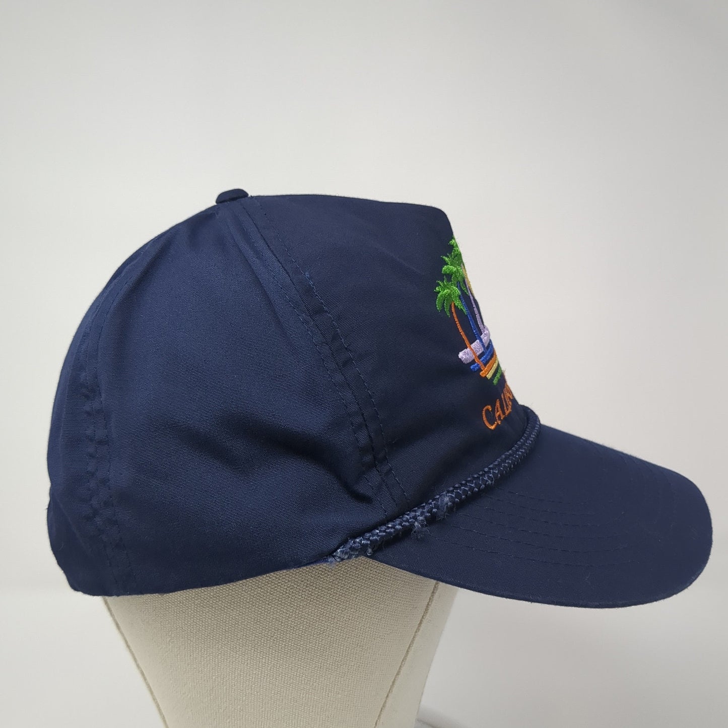 California Snapback Rope Hat Blue One Size Adjustable Embroidered