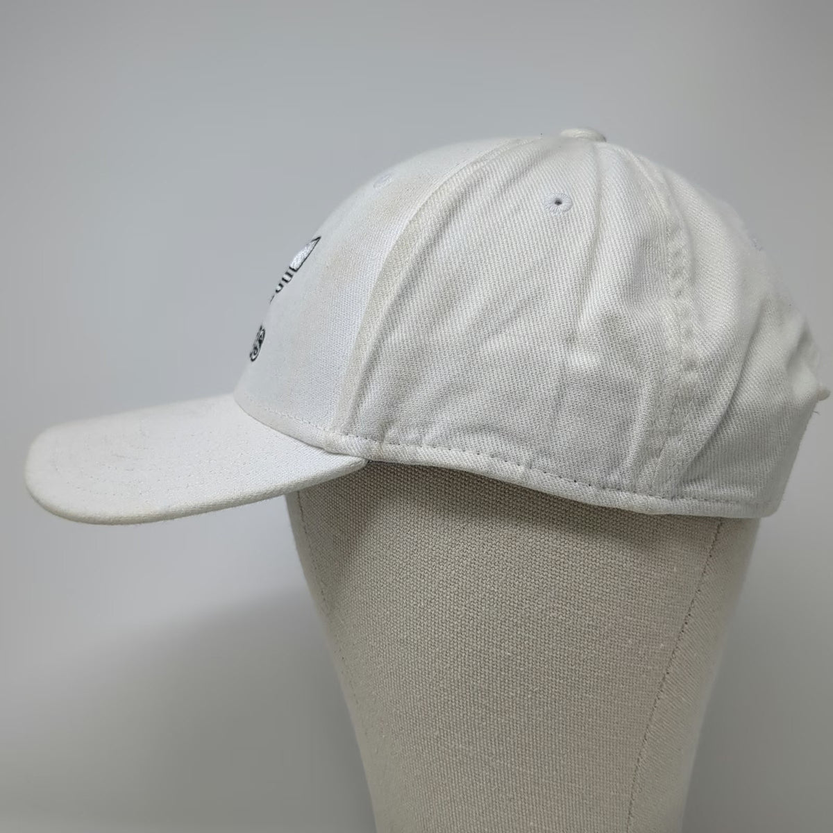 Adidas Baseball Cap White One Size Trefoil Logo Snapback Embroidered Cotton Hat