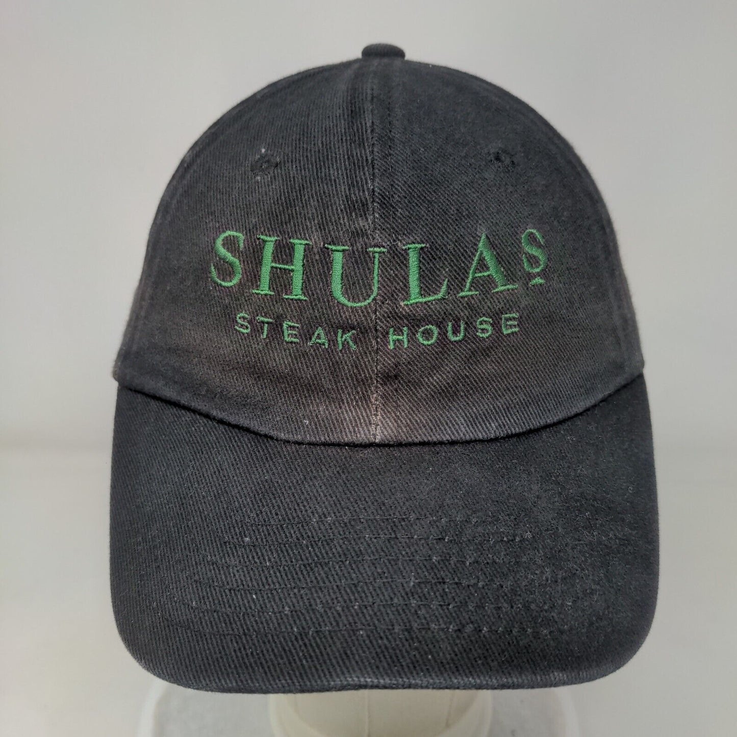 Shula's Steak House Slideback Hat Black One Size Embroidered Chef Works
