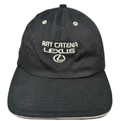 Ray Catena Lexus Hat Black Baseball Cap One Size Strapback USA Flag Side Logo