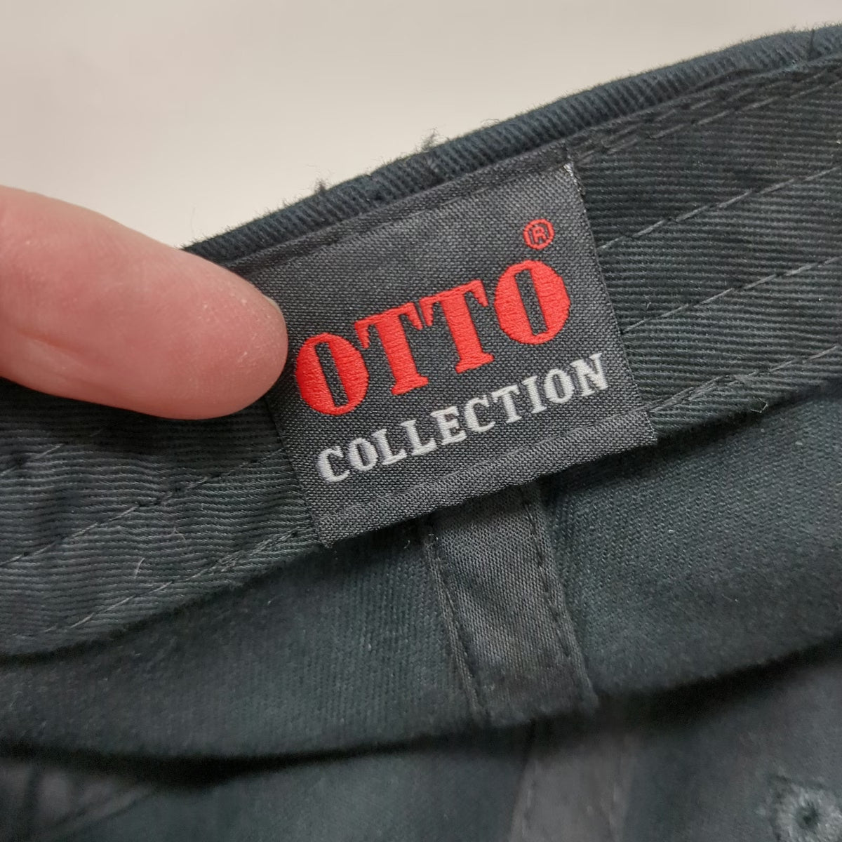 Otto Baseball Cap Black One Size Bank of Commerce Strapback Sandwich Brim Hat