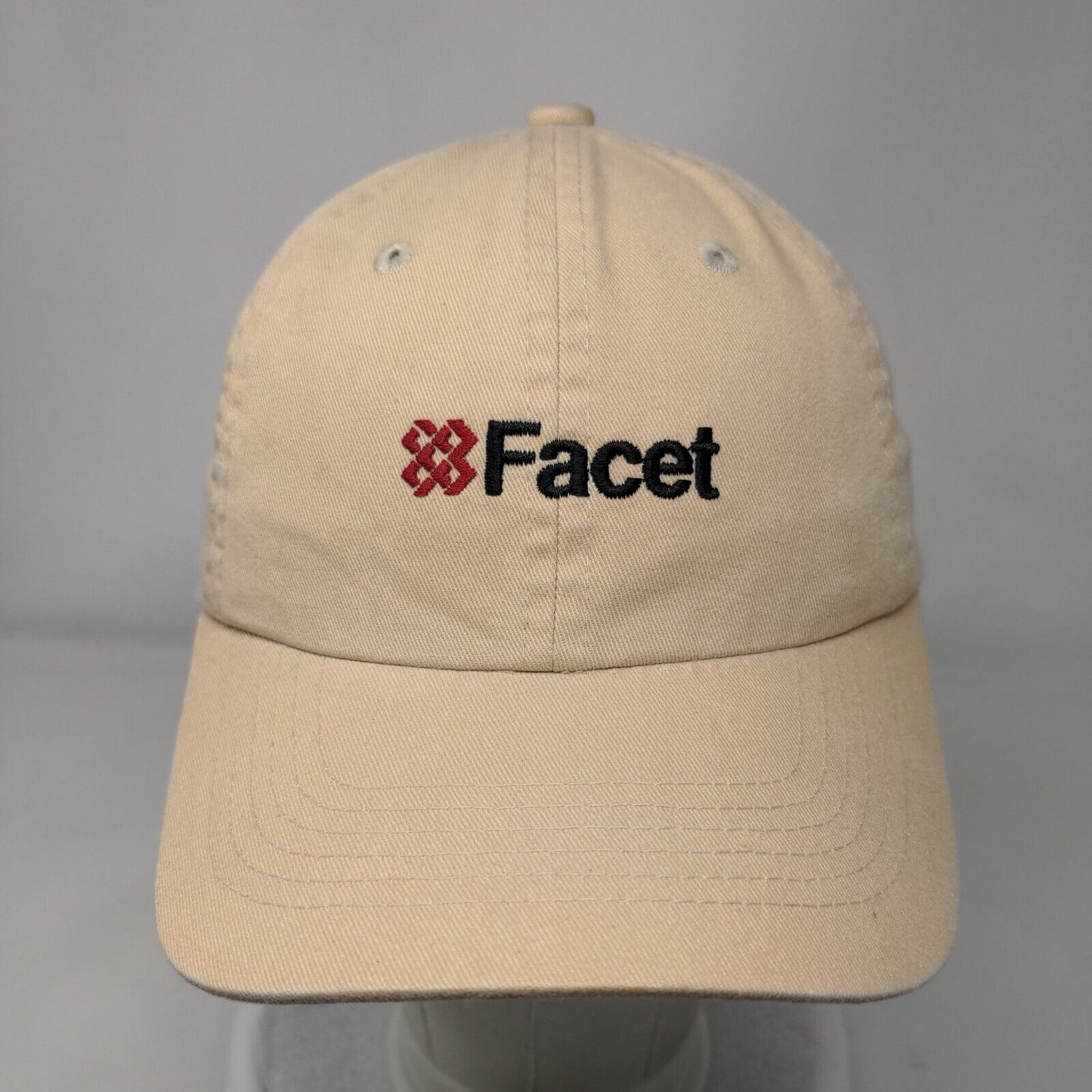 Facet Slideback Hat Tan One Size Adjustable Embroidered Oakmark