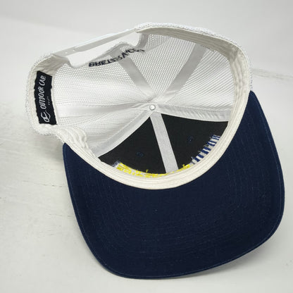 Outdoor Cap Trucker Hat Blue White One Size Mesh Back Snapback Bretz RV Marine