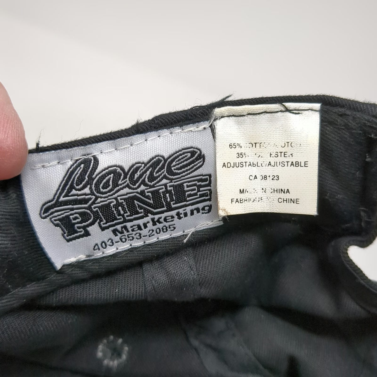 Lone Pine Case Construction Hat Baseball Cap Black Yellow OSFM Strapback Logo
