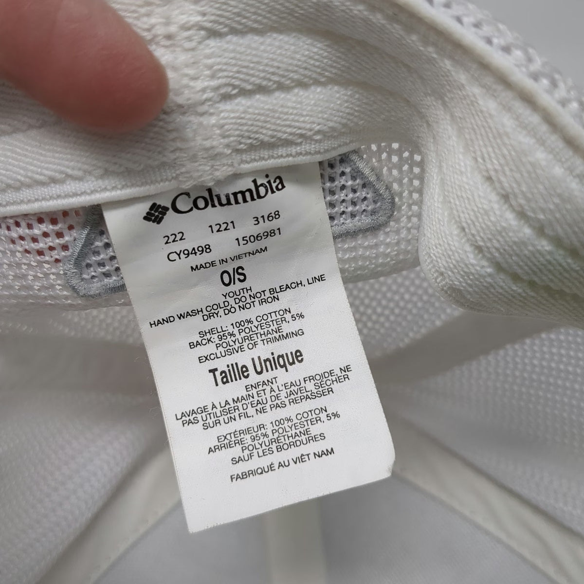 Columbia Baseball Cap Black White One Size PFG Mesh Back Flexfit Fishing Hat