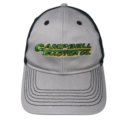 Campbell Tractor Co Strapback Hat Gray OS Adjustable Embroidered John Deere