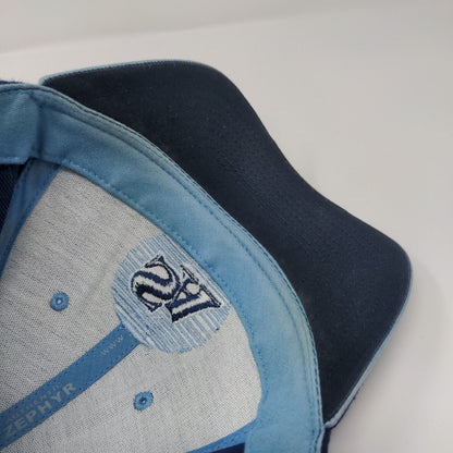 SA Schmueser Strapback Hat Blue One Size Adjustable Embroidered Zephyr Hat