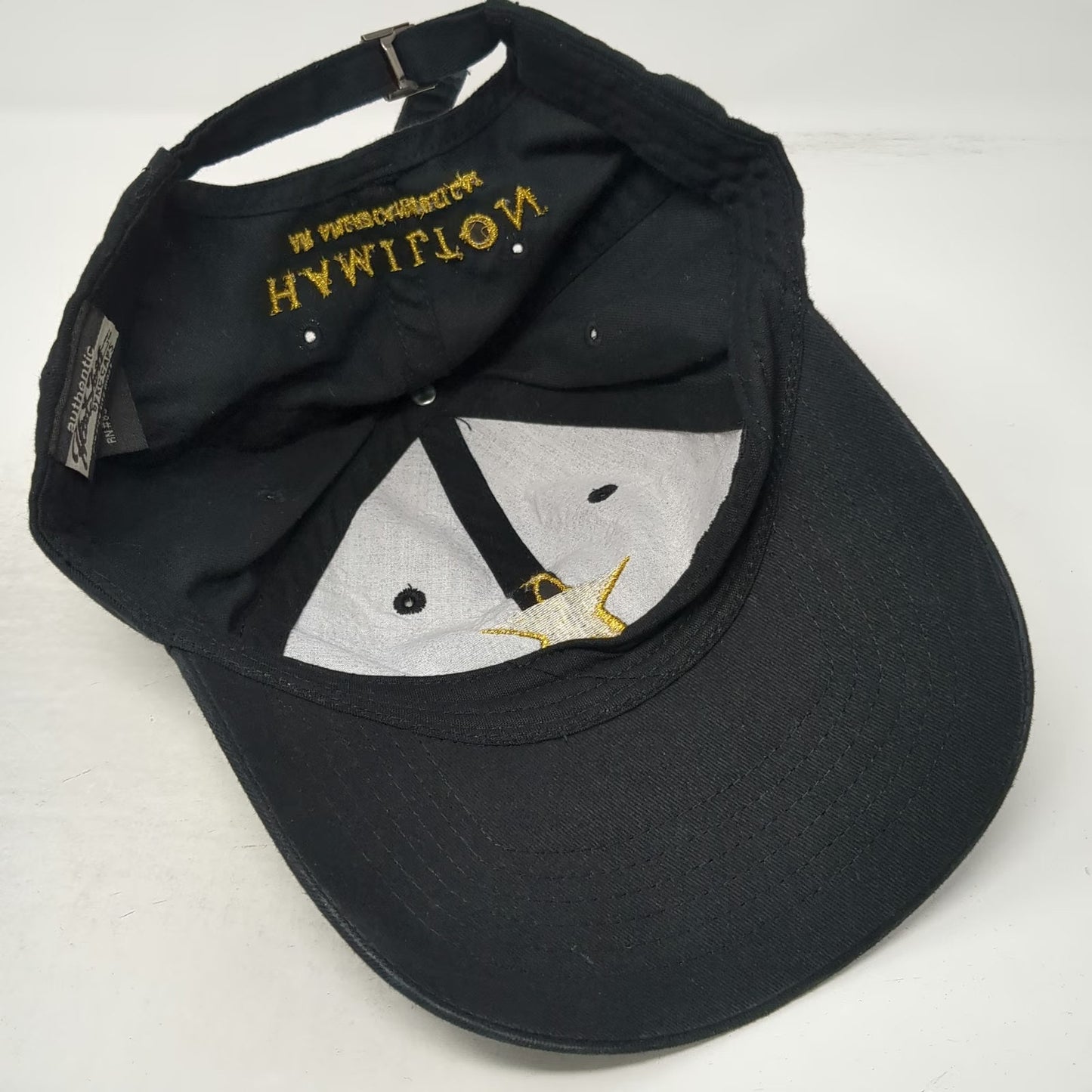 KC Caps Hamilton American Musical Gold Star Baseball Cap Black One Size Hat