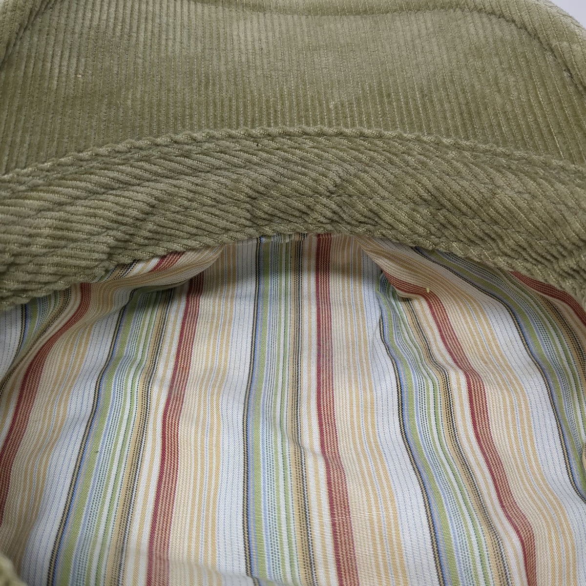 Pistil Army Cap Green One Size Cotton Corduroy Striped Lining Cadet Comfort Hat