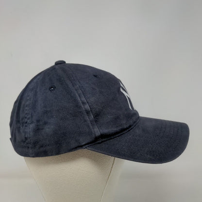 MLB Men's Strapback Hat Blue OSFA Embroidered New York Yankees Logo Cotton