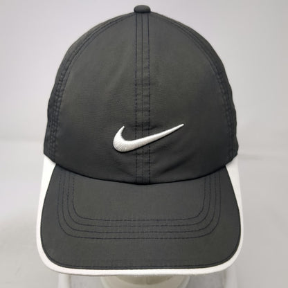 Nike Golf VOX Baseball Cap Gray One Size Perforated Strapback Hat White Trim
