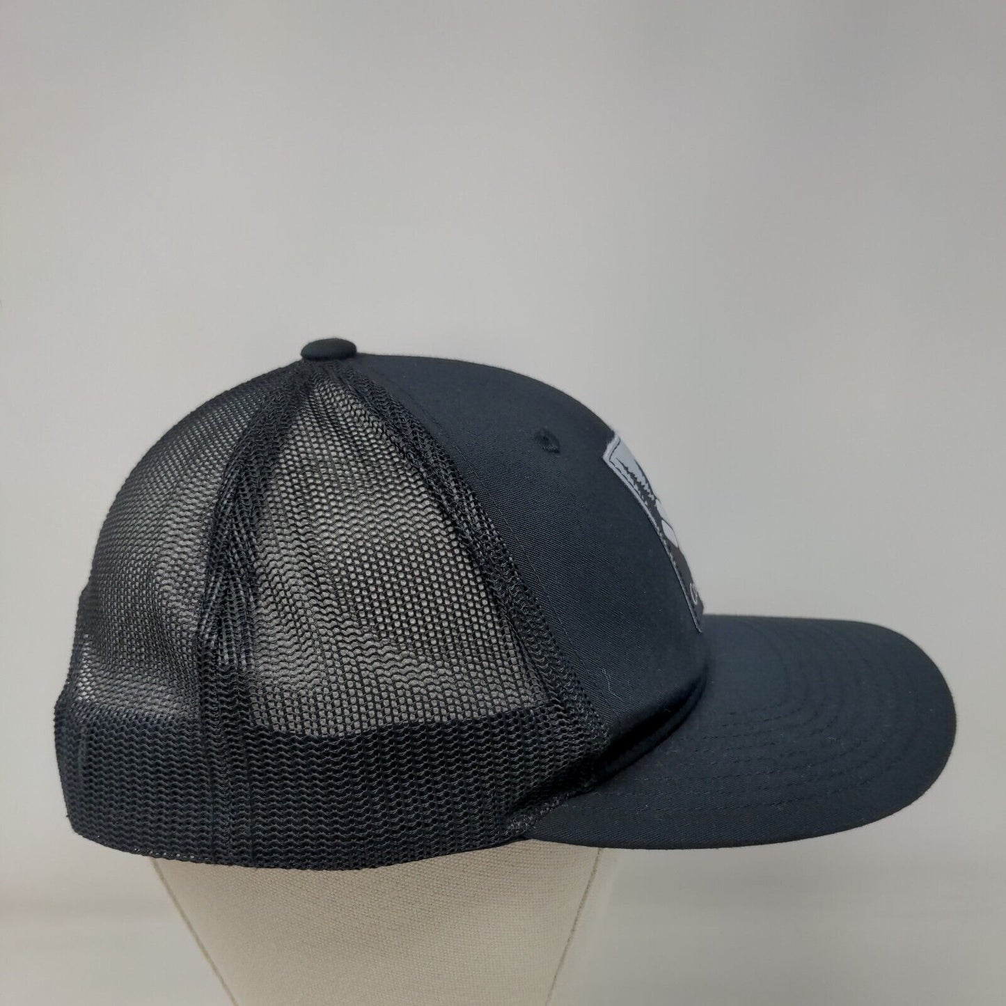 Columbia Snapback Trucker Hat Black One Size Adjustable Vented Holes Mesh Back