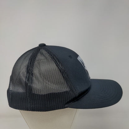 Columbia Snapback Trucker Hat Black One Size Adjustable Vented Holes Mesh Back