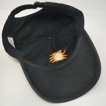 Lumi Sun Baseball Cap Black One Size Embroidered Yellow Orange Slideback Hat