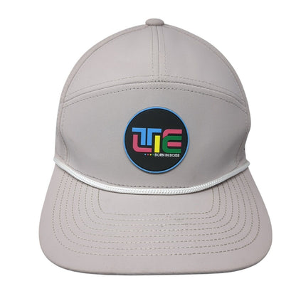 Telic Born in Boise Snapback Hat Gray OS Adjustable Rope Play Hard Recover